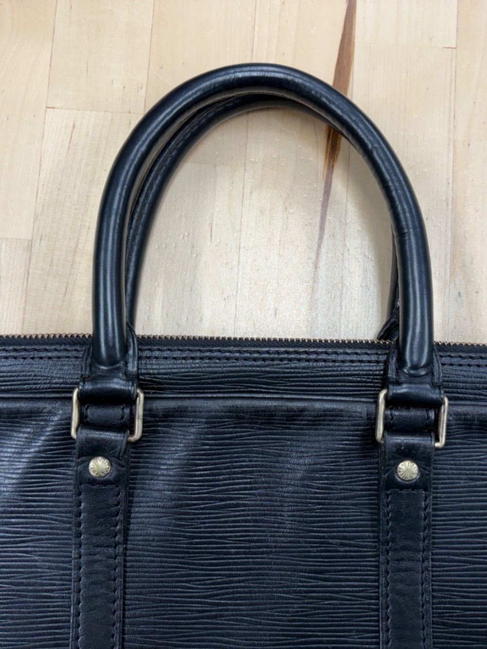 Vintage 1980’s Louis Vuitton Briefcase Epi Leather Black - Picture 12 of 15